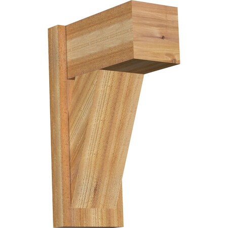 Ekena Millwork Traditional Block Rough Sawn Outlooker, Western Red Cedar, 8"W x 14"D x 22"H OUT08X14X22TRA05RWR
